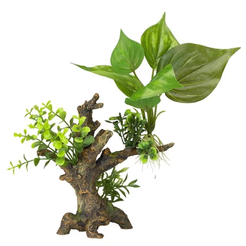 Extérieur pratique:Décor d'aquarium plantes flora scape 6 coloris vert en résine de polyester - 14,5 x 9 x 16,5 cm