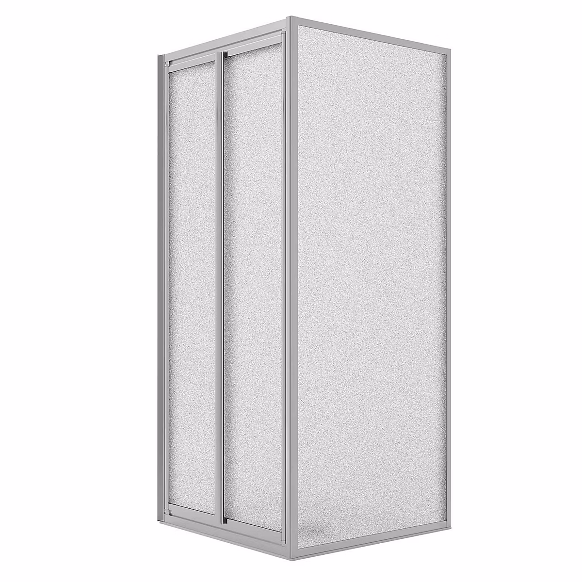 Cabine de Douche Angulaire 70 × 90CM H198 Verre Opaque Fixe+Saloon 2 Pivotantes 70 mod. West