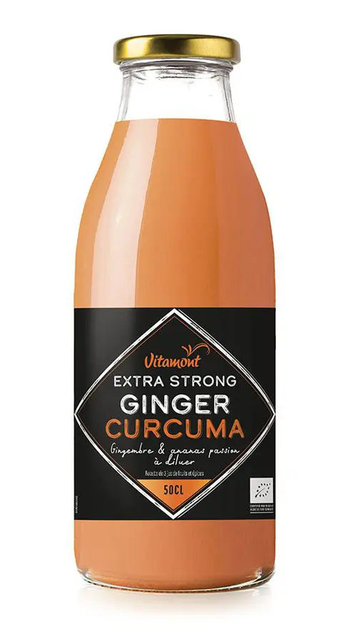 Utile dehors：Boisson bio Extra Strong curcuma Vitamont – 50 cl