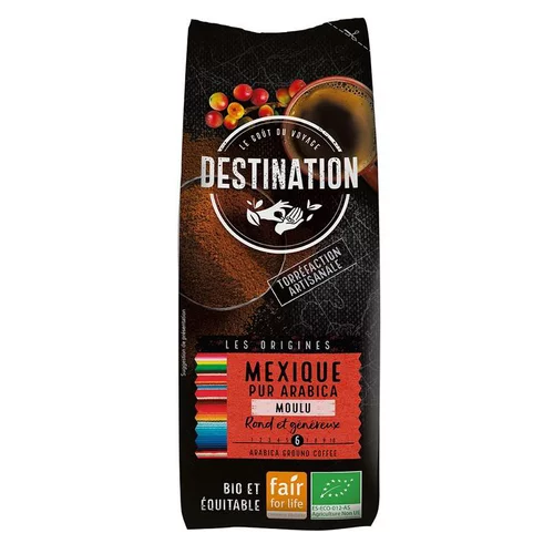 Idée pratique：Café moulu pur arabica bio Mexique Destination - 250 g