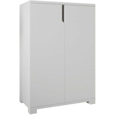 Meuble à chaussures 2 portes en aggloméré Venedik (Blanc)