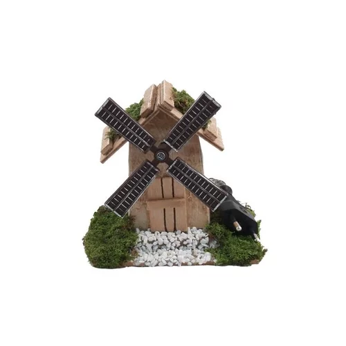 Solution pratique：Moulin à Vent Electrique 13x9x13 cm Bois Multicolore