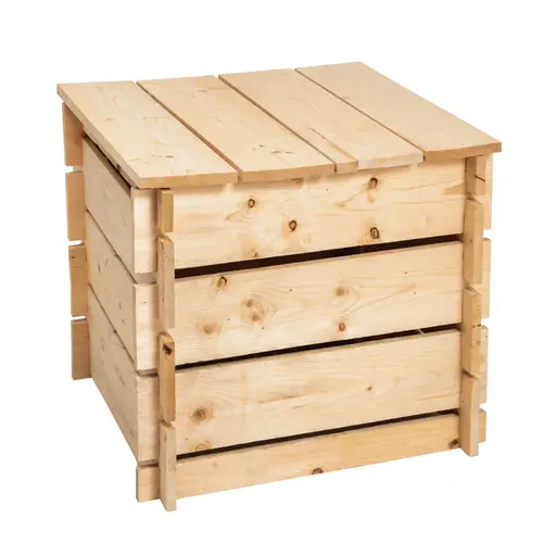 Jardin et maison:Composteur en bois de sapin non traité PEFC - 304 L