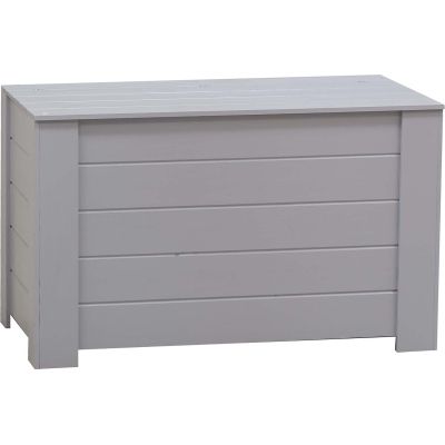 Coffre de rangement en pin 77 x 40 x 50 cm (Gris)