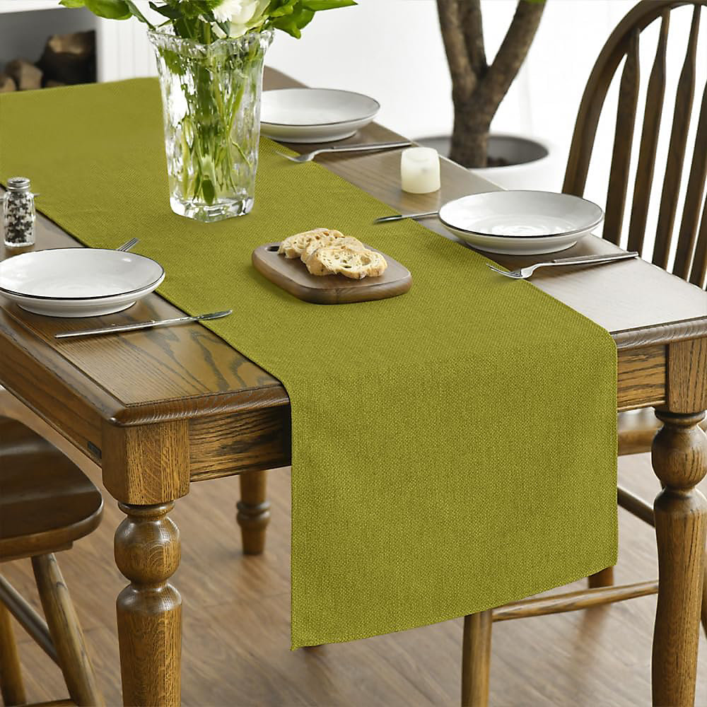 Chemin de Table Polyester Vert 40 × 240 cm