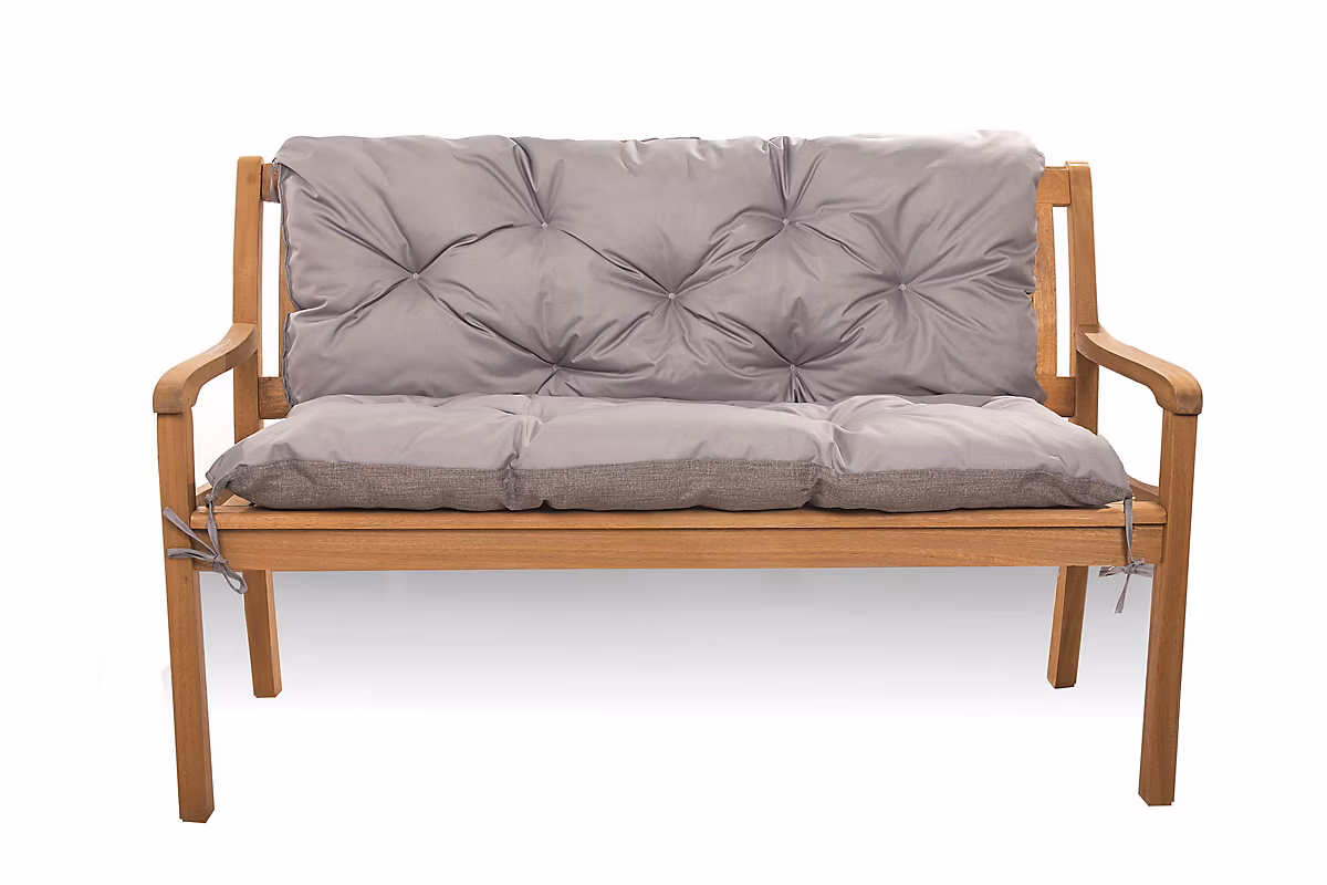 Coussin pour banc de jardin 110 × 50 × 40cm Gris coussin de banc extérieur – coussin de jardin, coussin de balançoire