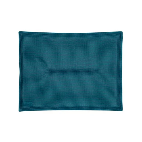 Jardin au naturel：Coussin carré en toile technique d’extérieur et mousse coloris bleu Acapulco Fermob Bistro - 28 x 28 cm