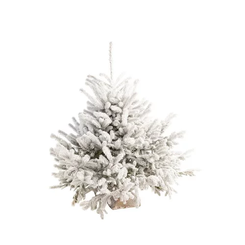 Choix au jardin：Sapin de Noël naturel blanc effet enneigé Glacé Robin® - 110 à 125 cm