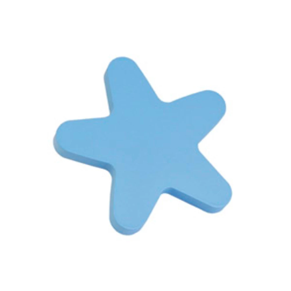 Bouton de meuble bois étoile diamètre 67 mm en bois laqué bleu céléste piéces – lot de 12