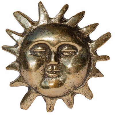 Bouton de porte en laiton recyclé Soleil (Unitaire)