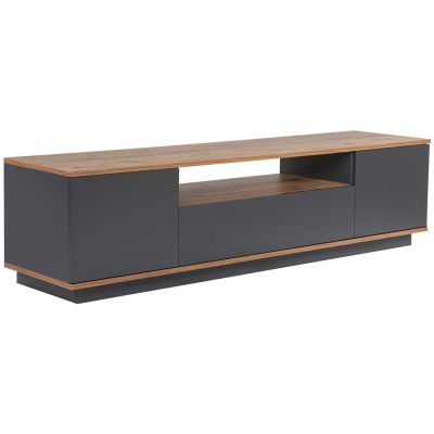 Meuble TV en aggloméré Veramont (Anthracite et Pin)
