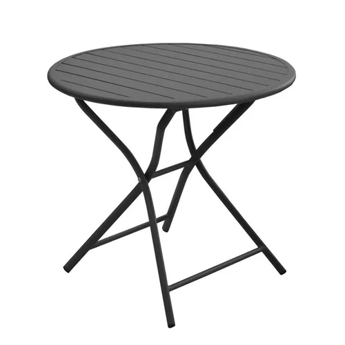 Accessoire au jardin：Table pliante ronde Max grise Ø 80 x 74 cm
