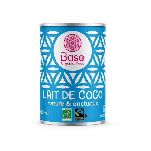 Pour les espaces verts：Lait de coco nature équitable 17% mg bio Base organic food - 400 ml