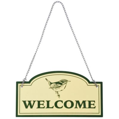 Enseigne Welcome en métal