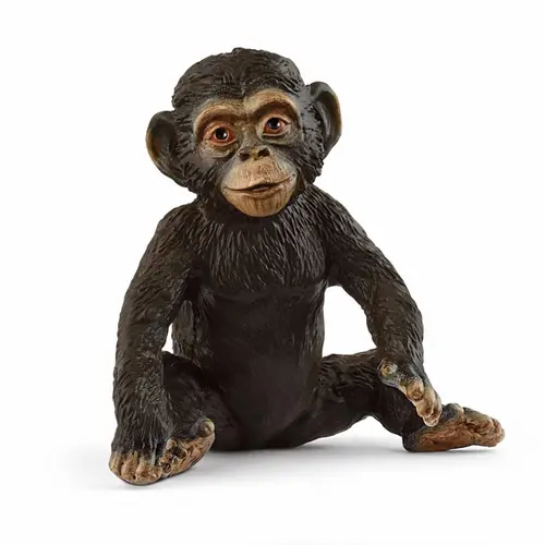 L’allié du jardin:Figurine jeune Chimpanzé Schleich® - 4,1 x 4,5 x 3 cm