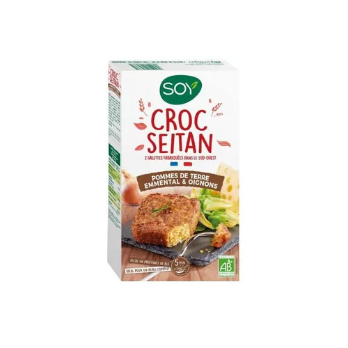 Espace vert essentiel：Croc'seitan pommes de terre emmental et oignons bio Soy - 2 x 100 g