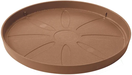 Le choix pour l’extérieur：Soucoupe en plastique recyclé Deroma Origin Cotto - Ø 25 x H 2,3 cm