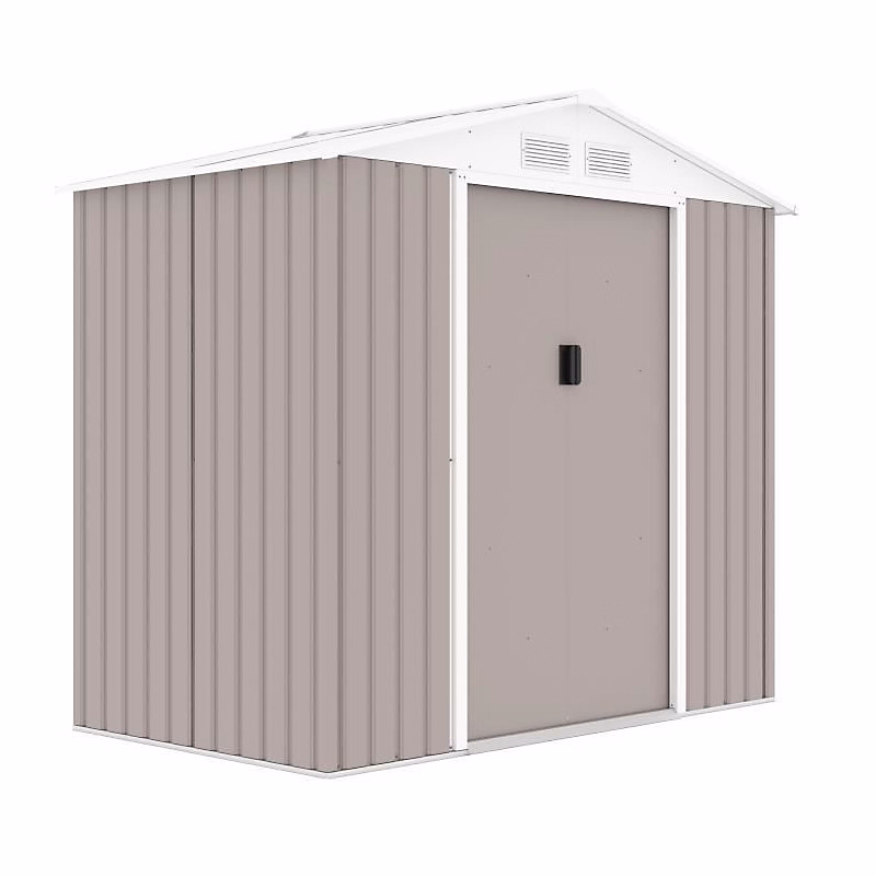Abri de jardin en acier 2 – 71 m2, Kit dancrage inclus, Taupe