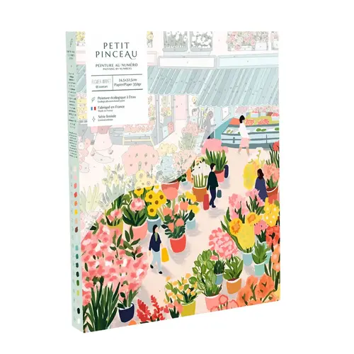 Jardin adapté:Peinture au numéro Marché aux fleurs Petit Pinceau by La Petite Épicerie - 25,5 x 33 cm