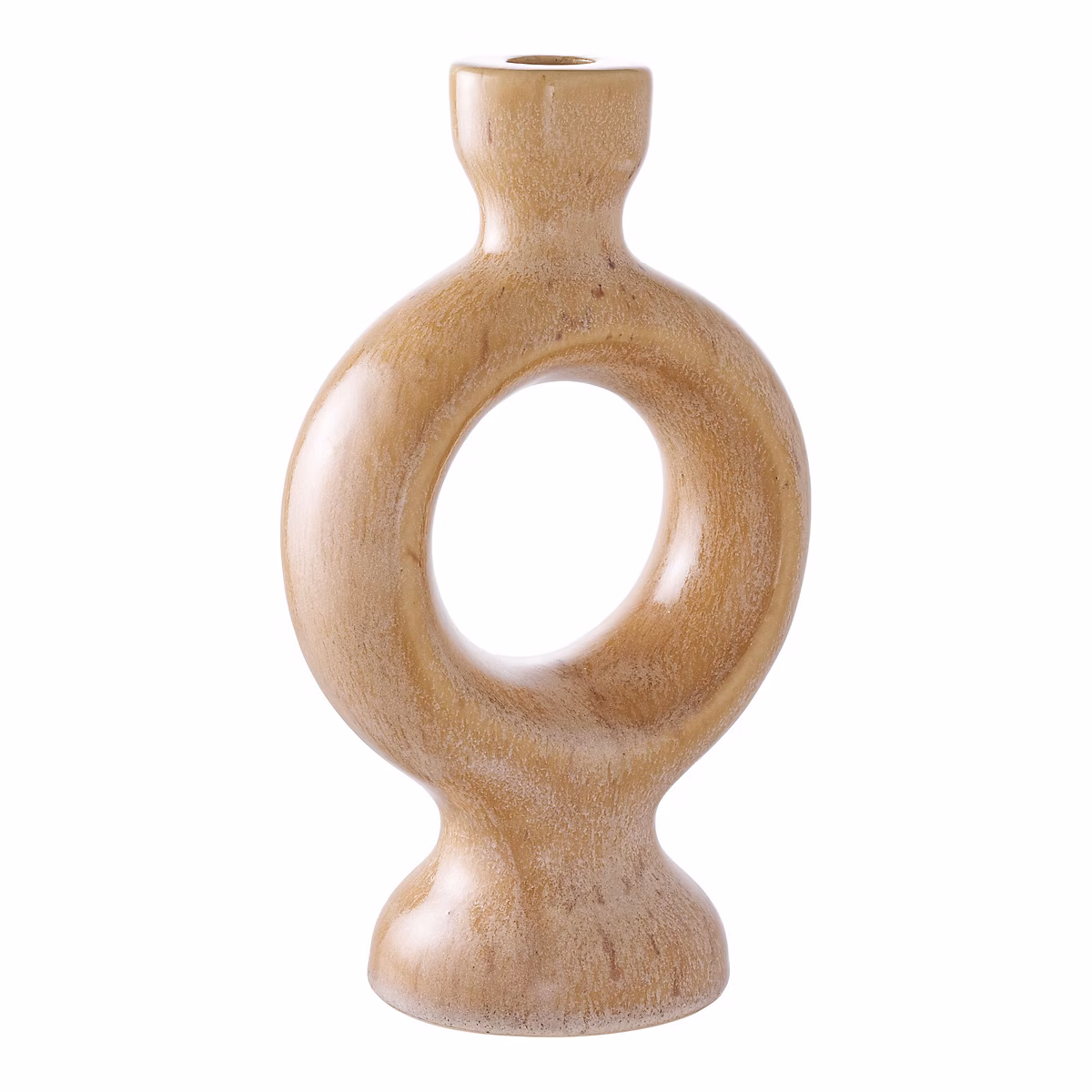 Bougeoir en céramique marron élégant | 13 – 5x8 – 8x23 – 4 cm