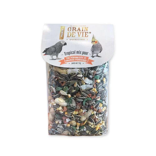 Choix malin：Mix aux fruits pour perroquets Grain de Vie - 1 kg