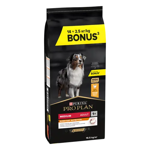 Jardin loisirs：Croquettes pour chien chien adulte taille moyenne Proplan - 16,5 kg