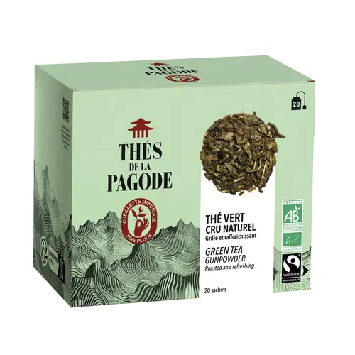Tendance au jardin：Thé vert cru naturel bio et équitable Thés de la Pagode - 20 infusettes