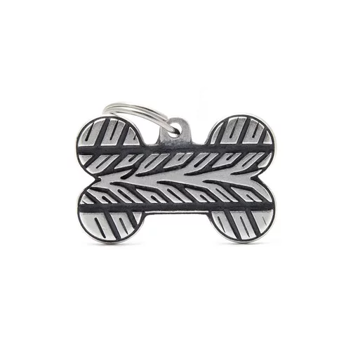 Extérieur confort：Médaille bronx grand os pour chien décoration pneu en métal