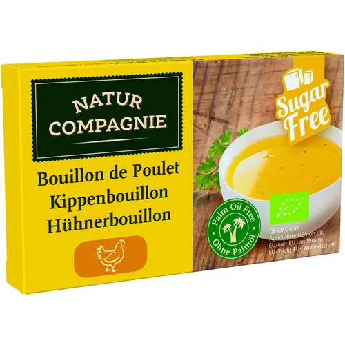 Jardin loisirs:Bouillon de poulet bio sans huile de palme x8 cubes en boîte de 88 g