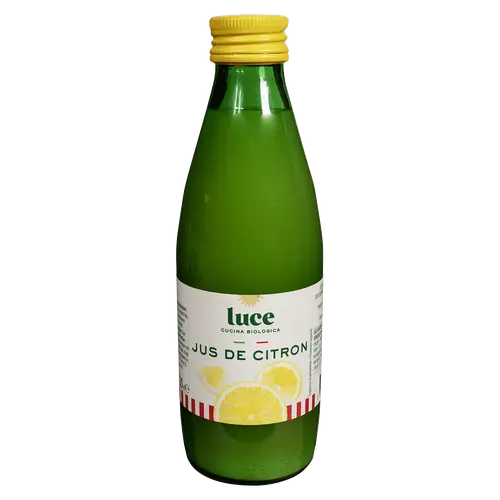 Côté jardin：Jus de citron bio bouteille Luce - 250 ml