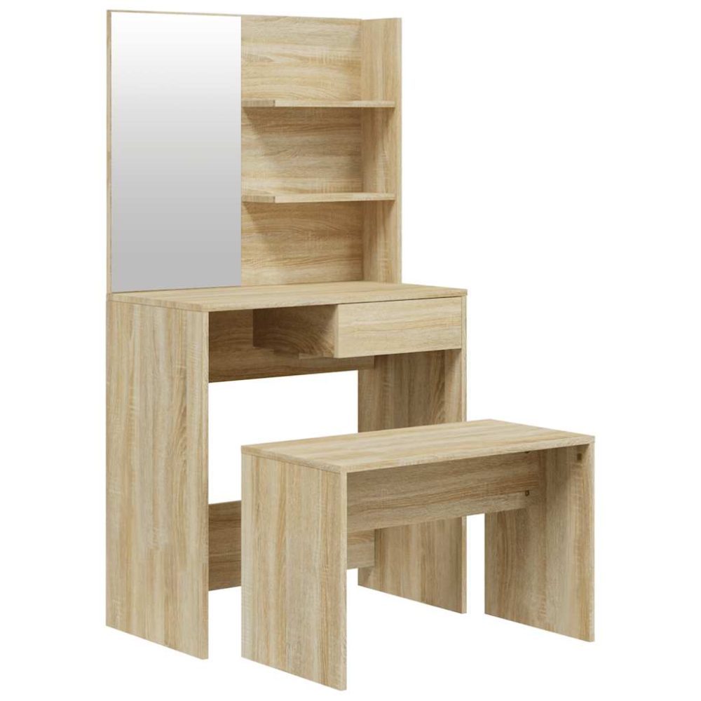 vidaXL Ensemble de coiffeuse Chêne Sonoma 74,5x40x141 cm – Mobilier de jardin