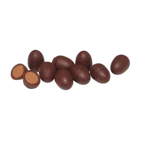 Extérieur équipement:Œuf en chocolat noir cœur praliné bio Belledonne – prix au kg