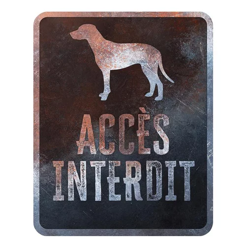 Pour mieux aménager votre jardin：Panneau d'avertissement dalmatien coloris noir en métal galvanisé D&D Home - 25 x 20 x 0,3 m