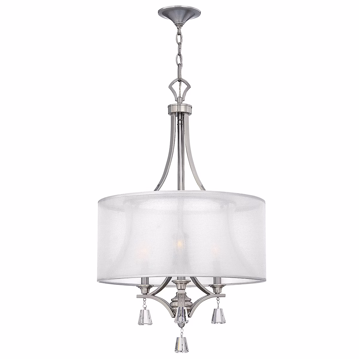 Elstead Mime – Lustre suspendu à 3 ampoules à bras multiples, nickel brossé, E14