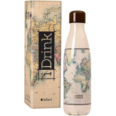 Bouteille isotherme décorée 500 ml (Carte)