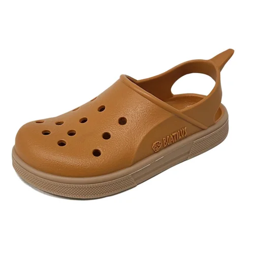 À découvrir au jardin：Sabot de jardin pour enfant Cloggy Boatilus coloris marron