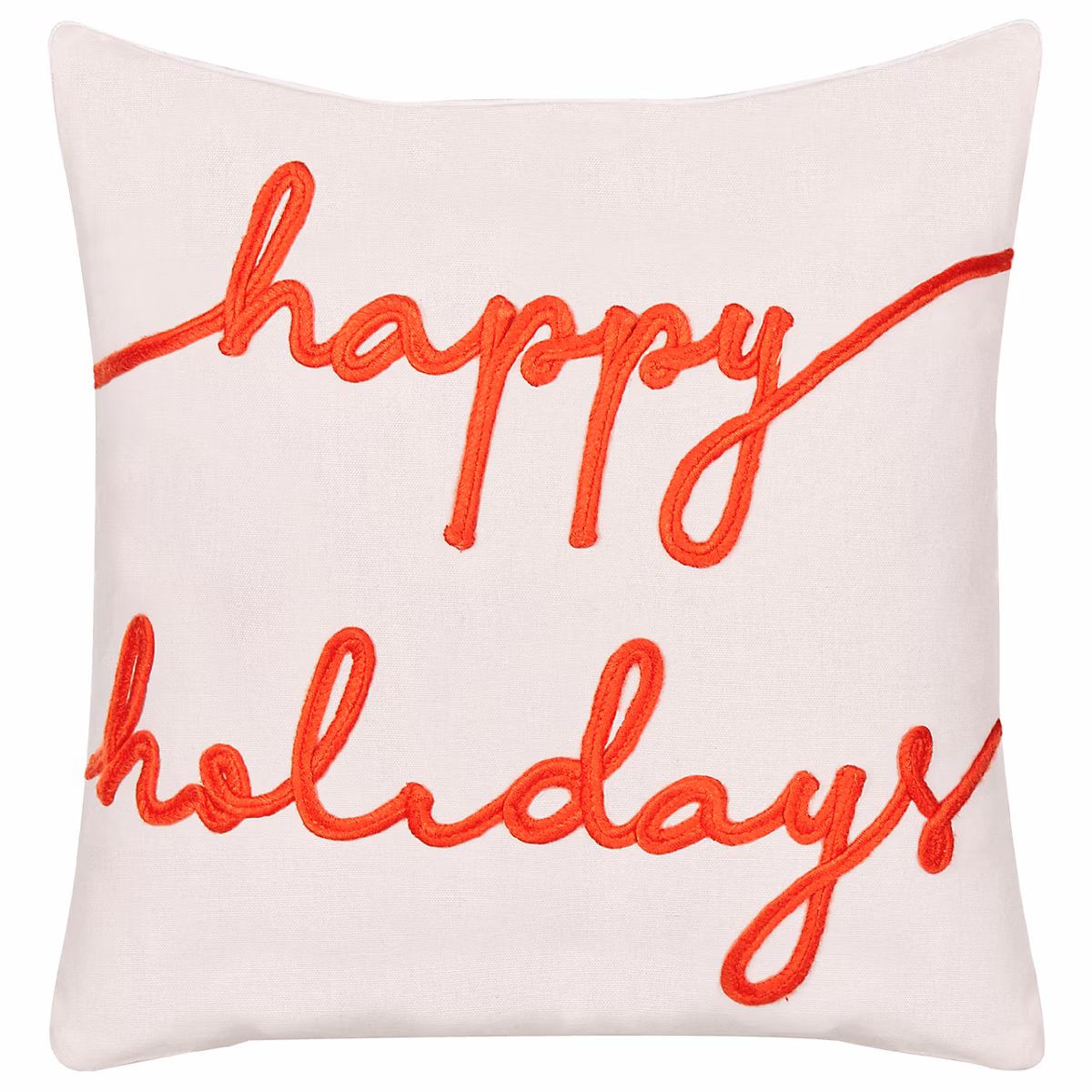 Coussin EXACUM 45 × 45 cm Velours Blanc Motif de Noël