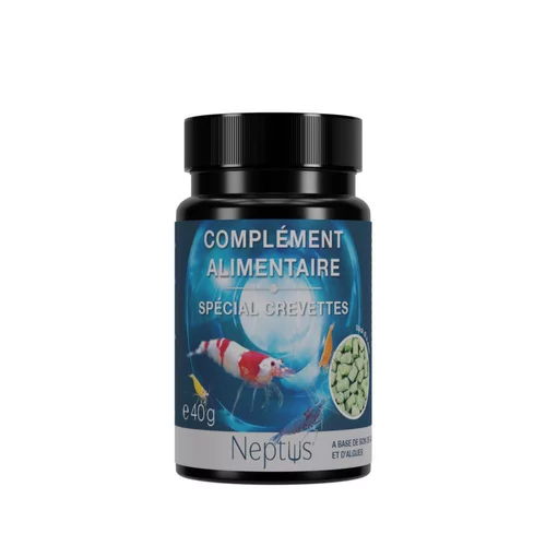 Accessoire pour le jardin:Aliment complémentaire pour crevettes aux algues et soja sticks coloris multicolore Neptus – 75 ml