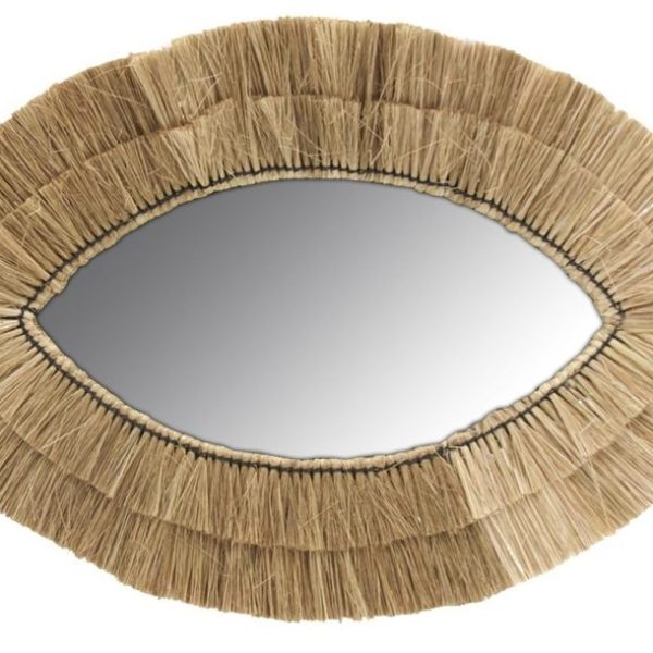 Miroir oeil en jonc naturel