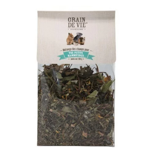 Pour vos envies de jardin：Mélange des champs pour petits mammifères Grain de Vie - 100 g