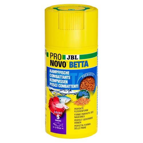 Pour un extérieur agréable:Aliment en granules JBL Pronovo betta grano S – 100 ml