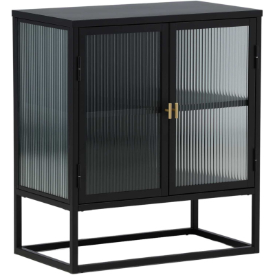 Buffet en acier 40 x 80 x 70 cm Garis (Noir)