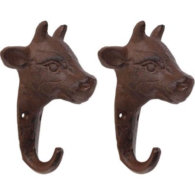 Lot de 2 crochets en fonte (Vache)