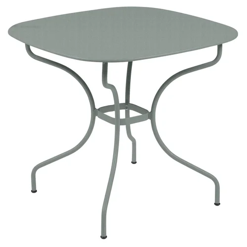 À découvrir au jardin：Table carronde Opera coloris gris en acier Fermob - Ø 82 x 74 cm