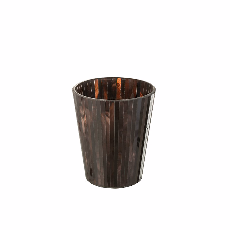Bougie 60H dans pot en verre marron 15.5 × 15.5 × 18.5 cm