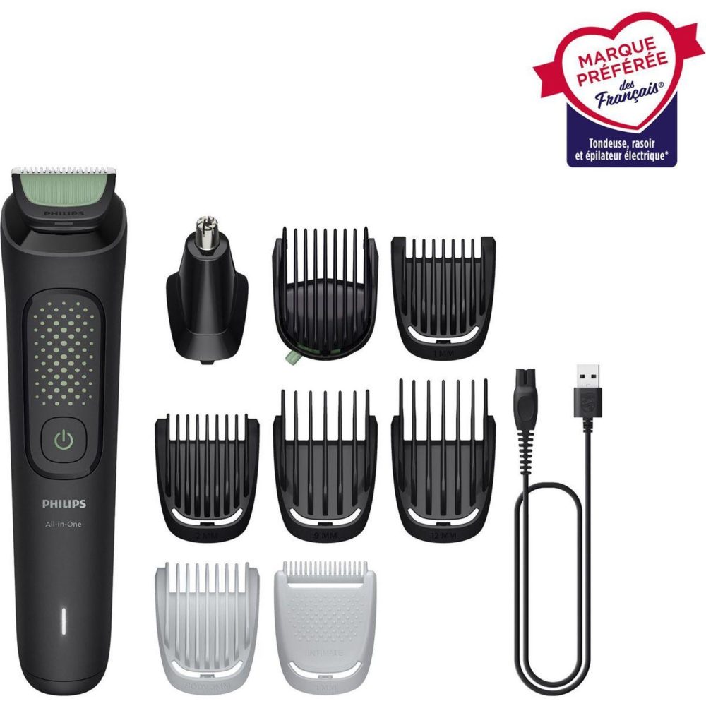 Philips Tondeuse multi usages mg3945/15 series 3000, 10 hauteurs de coupe, précision 1 mm, autonomie 90 mn – Outillage de jardin