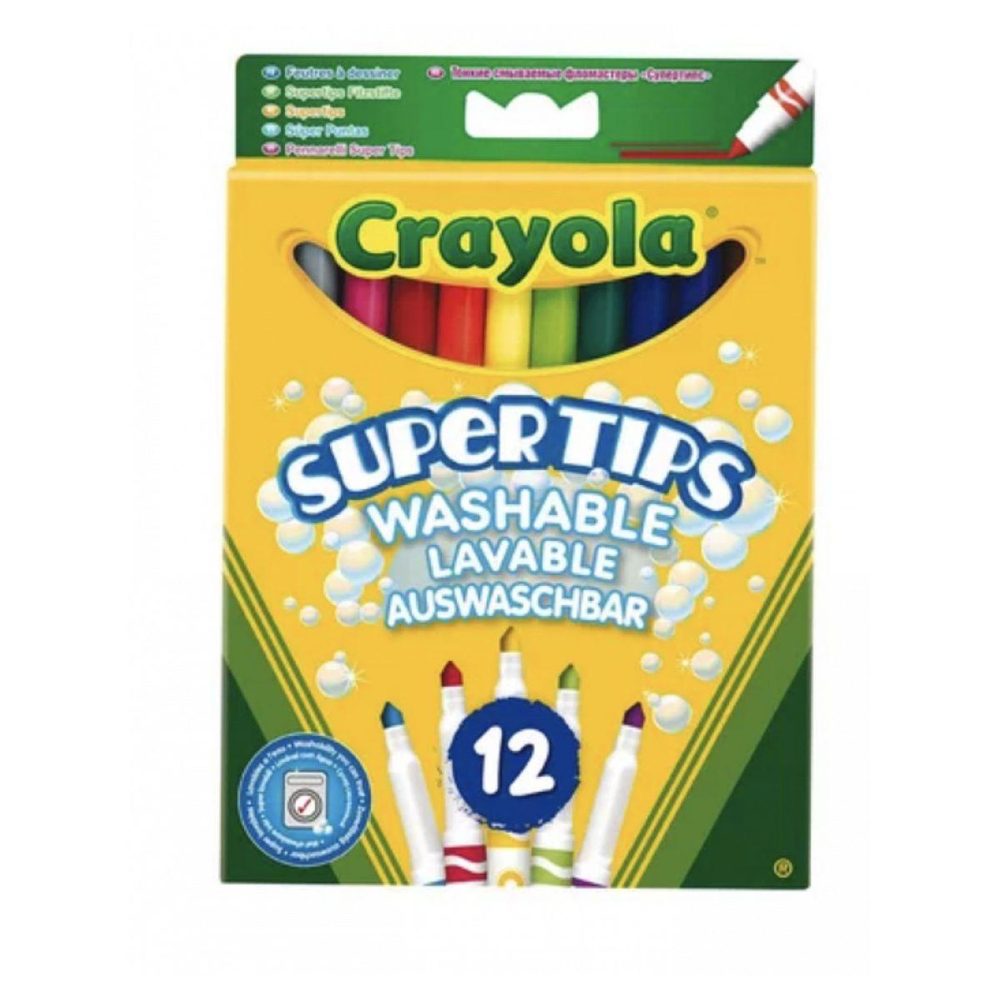 Crayola 12 feutres à dessiner lavables couleurs vives – Matériel de jardin