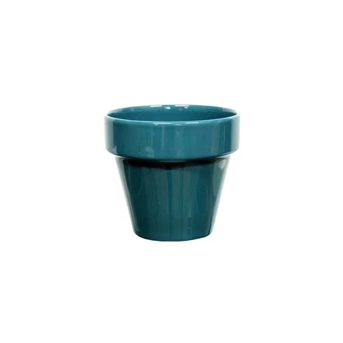 Pour plus de praticité au jardin：Pot horticole émaillé de 5,8 L coloris bleu Ø 25 x H 23 cm