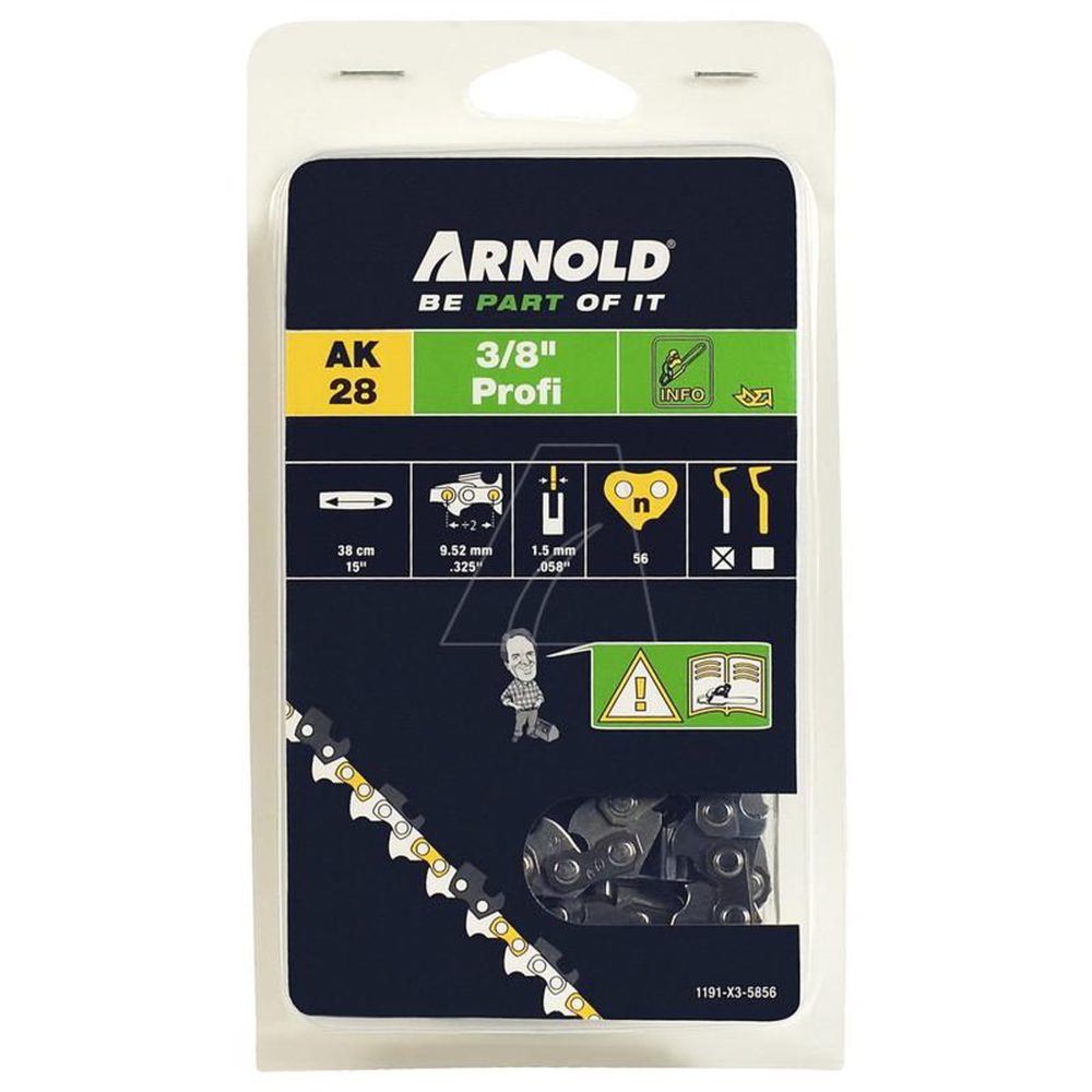 ARNOLD Chaîne de tronçonneuse 3/8 , 1,5 mm – Outillage de jardin