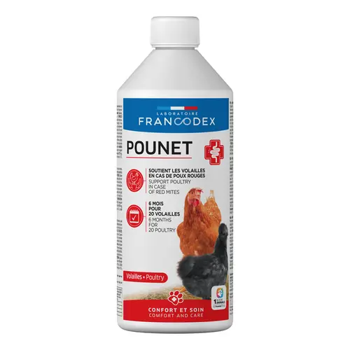 Pour un extérieur plus agréable：Pou-net volaille en flacon blanc de 1 L
